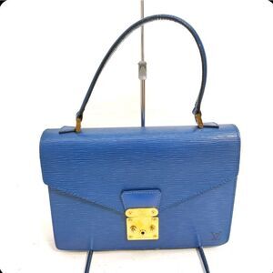Louis Vuitton Hand Bag Blue Epi